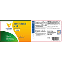 Thumbnail for Pantothenic Acid 250 MG Capsules by The Vitamin Shoppe