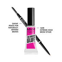 Thumbnail for NYX PROFESSIONAL MAKEUP Micro Brow Pencil (Ash Brown) + Brow Glue (Clear), 2-Pack Bundle