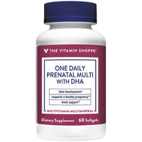 Thumbnail for The Vitamin Shoppe One Daily Prenatal Multivitamin with DHA - Supports a Healthy Pregnancy & Fetal Development (60 Softgels)