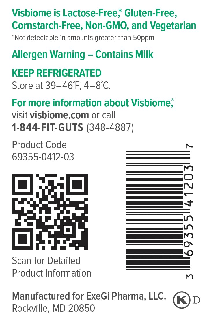 Visbiome® GI Care - High Potency Probiotic - 112.5 Billion CFU Live Probiotics, Original De Simone Formulation, Made in USA, 60 Capsules.