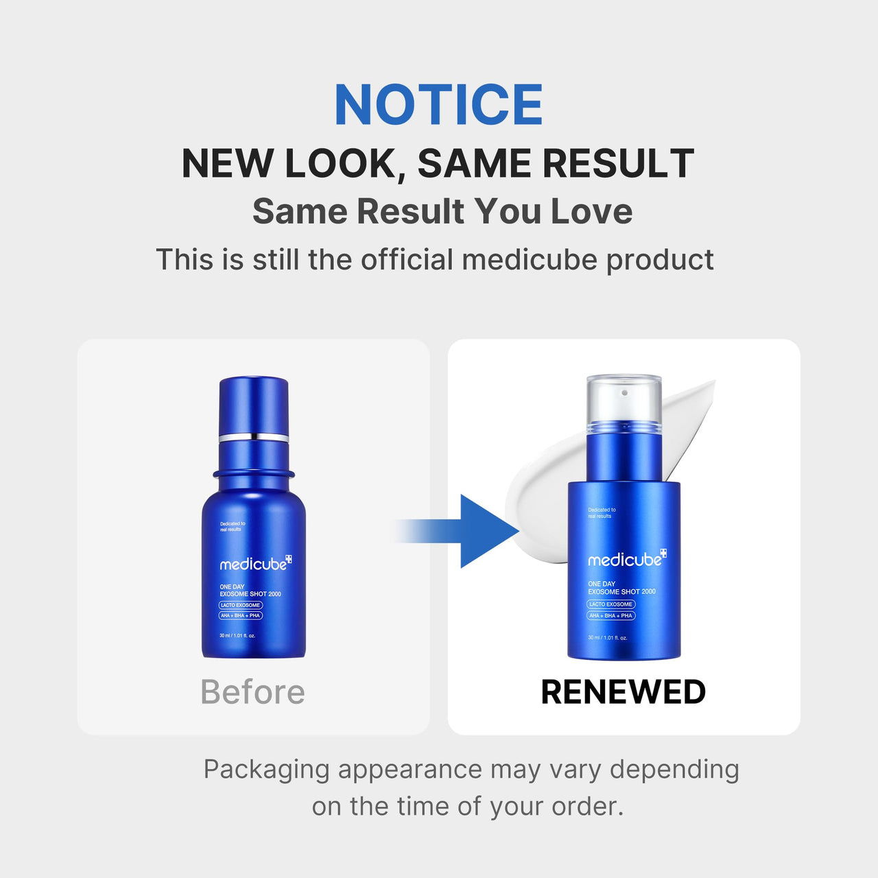 medicube Exosome Shot Zero 2,000 PPM Spicule Facial Serum | Liquid Skin Booster Serum | Exosome, AHA+BHA+PHA | Pore Care, Dead Skin Cells, Skin Texture | Korean Skincare, 1.01 fl.oz