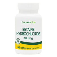 Thumbnail for NaturesPlus Betaine Hydrochloride 600 mg - 90 Tablets - Supports Protein Digestion & Stomach Acid Balance - Promotes Healthy Digestive Function - Gluten Free - 90 Servings