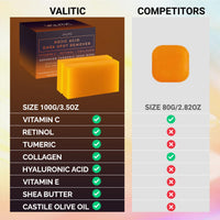 Thumbnail for VALITIC Kojic Acid Dark Spot Remover Soap Bars with Vitamin C, Retinol, Collagen, Turmeric - Original Japanese Complex Infused with Hyaluronic Acid, Vitamin E, Shea Butter, Castile Olive Oil (2 Pack)