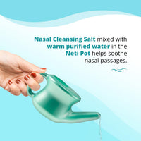 Thumbnail for Ancient Secrets Neti Pot Sinus Rinse - Nasal Cleansing Pot, Plastic Travel Model, Nasal Irrigation, BPA-Free Neti Potâ€¯+ 6 Pre-Measured Packs of Nasal Cleansing Salt