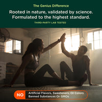 Thumbnail for The Genius Brand Genius Lion's Mane - Plant-Based Supplement for Memory, Focus & Mood Support - Organic & Non-GMO - 120 Veggie Capsules