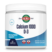 Thumbnail for KAL Calcium Vitamin D-3 ActivMix, Powder Calcium Supplement, Bioavailable Calcium Lactate and Gluconate, Bone Health Support, Unflavored, Non-GMO, Gluten Free, 60-Day Guarantee, 31 Servings, 10.9 oz
