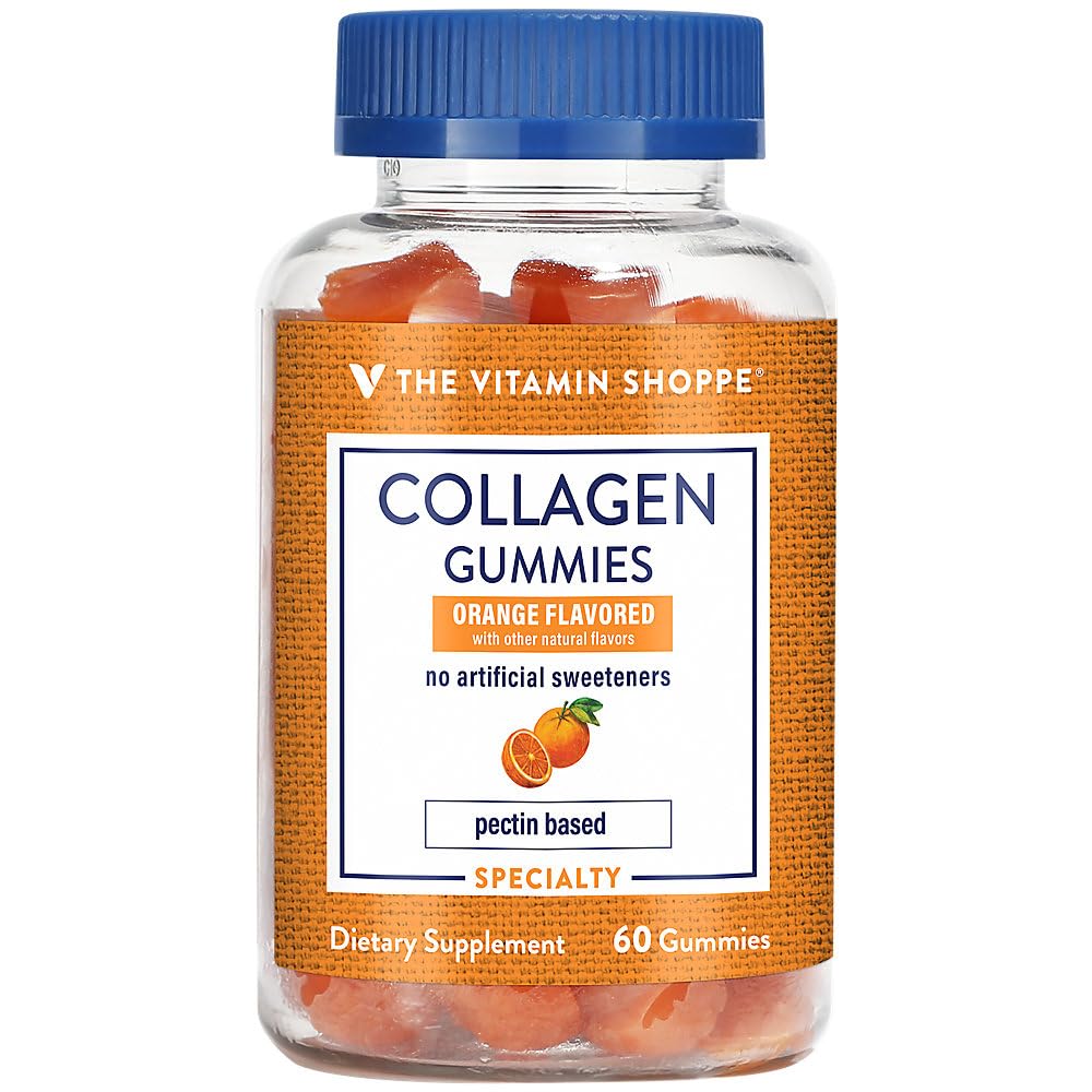 Collagen Gummies a" Supports Healthy Joints, Hair, Skin, & Nails - Orange (60 Gummies)