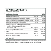 Thumbnail for THORNE Basic B-Complex - Tissue-Ready Vitamin B Complex Supplement with Choline - Supports Cellular Energy Production, Brain Health & Red Blood Cell Formation* - Gluten-Free, Dairy-Free - 60 Capsules