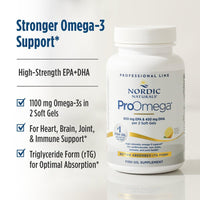 Thumbnail for Nordic Naturals ProOmega, Lemon Flavor - 120 Soft Gels - 1280 mg Omega-3 - High Potency Fish Oil with EPA & DHA - Promotes Brain, Eye, Heart, & Immune Health - Non-GMO - 60 Servings