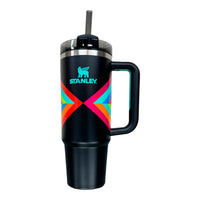 Thumbnail for STANLEY Quencher H2.0 FlowState Stainless Steel Vacuum Insulated Tumbler with Lid and Straw for Water, Iced Tea or Coffee (Hyper Geo, 40 oz)