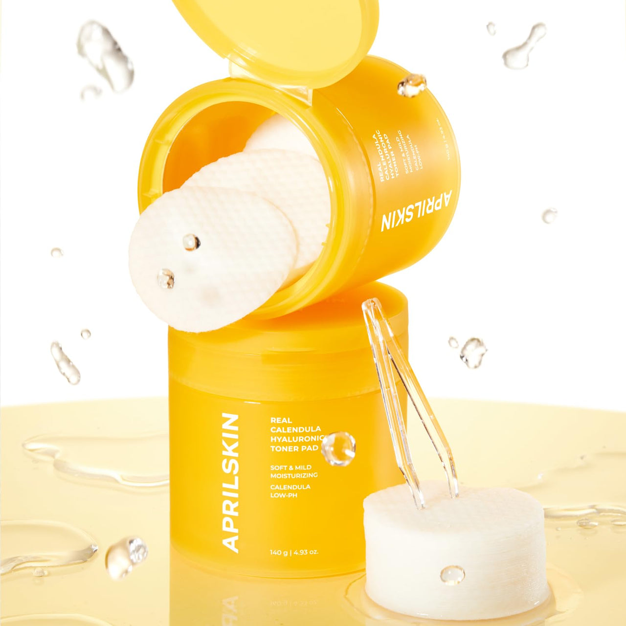 APRILSKIN Calendula PHA Hyaluronic Toner Pads | Vegan, Cruelty Free | Exfoliating, refining pores & hydrating for dry, sensitive, acne-prone skin | 60 pads | No sulfates and artificial fragrance