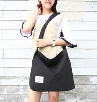 Thumbnail for Covelin Women's Retro Large Size Canvas Shoulder Bag Hobo Crossbody Handbag Casual Tote Black