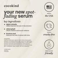 Thumbnail for Cocokind Chlorophyll Discoloration Serum, Sensitive Skin Friendly Spot Fading Serum to Target Spots, Uneven Tone, and Redness, 1 fl oz