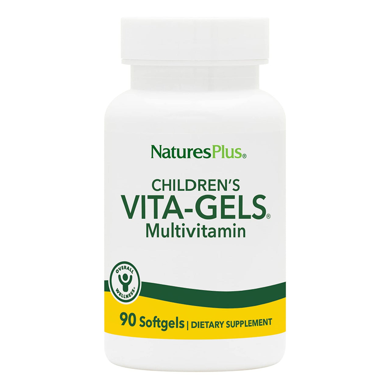 NaturesPlus Children’s Vita-Gels Multivitamin, Natural Orange Flavor - 90 Softgels - Gluten Free - 90 Servings