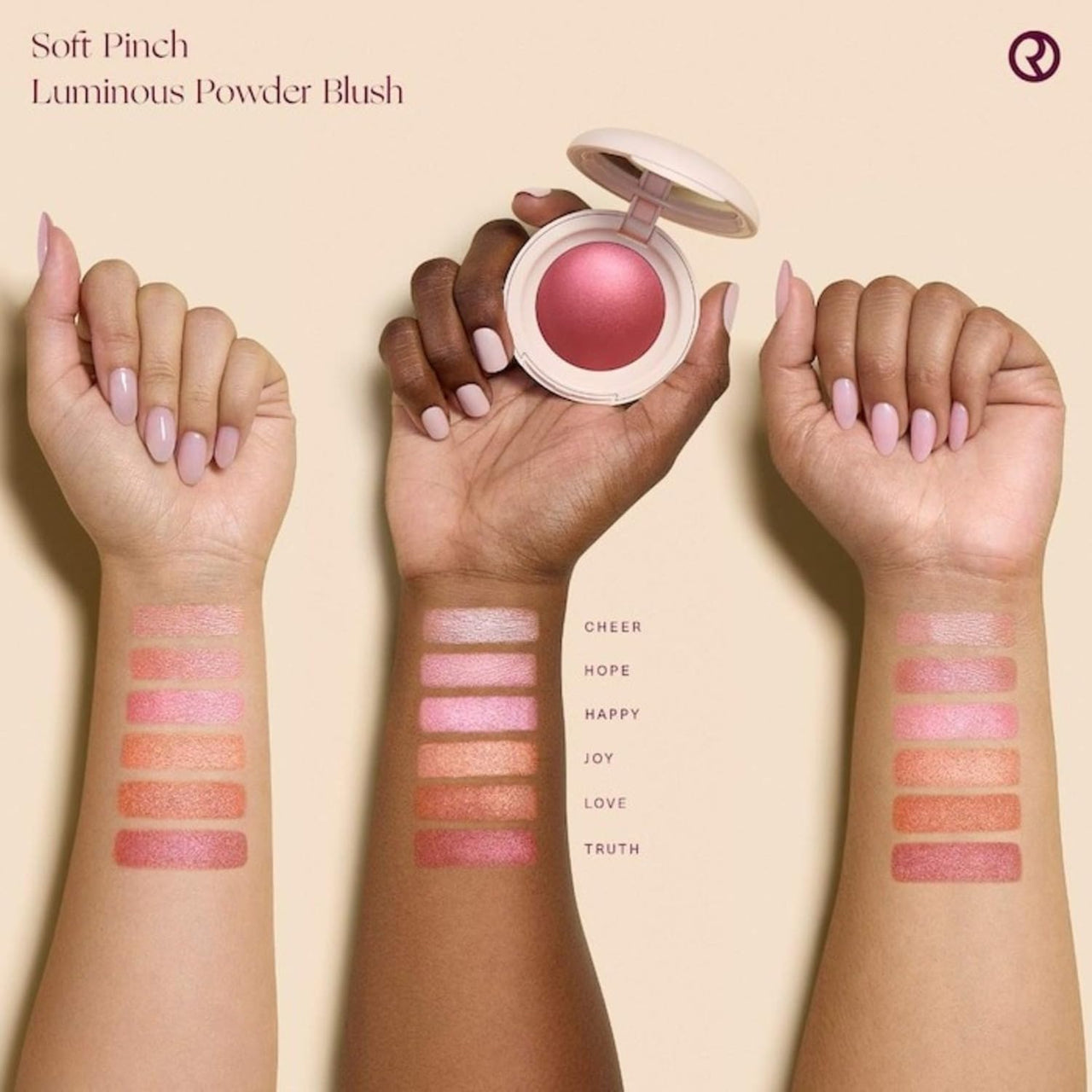Rare Beauty by Selena Gomez Soft Pinch Luminous Powder Blush - Cheer (light warm pink) 0.098 oz / 2.8 g