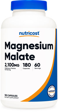Thumbnail for Nutricost Magnesium Malate 2,100mg, 180 Capsules - Vegetarian, Non-GMO, Gluten Free