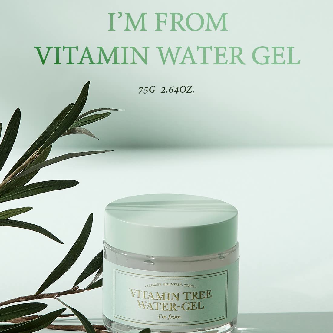[I'm From] Vitamin Tree Water Gel 75g, Vitamin C, B3, Vitamin Water 68%, Niacinamide, Cool sensation, Moistuizing, Organic moisturizer