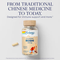 Thumbnail for SOLARAY Reishi Mushroom 600mg - Reishi Mushroom Capsules for Immune Support - Vegan, Lab Verified - 60-Day Money-Back Guarantee - 100 Servings, 100 VegCaps