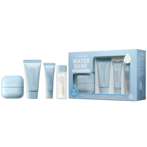 LANEIGE Water Bank Hydration Set: Hyaluronic Acid, Barrier-Boosting Hydration, Full Sized, Travel Sized