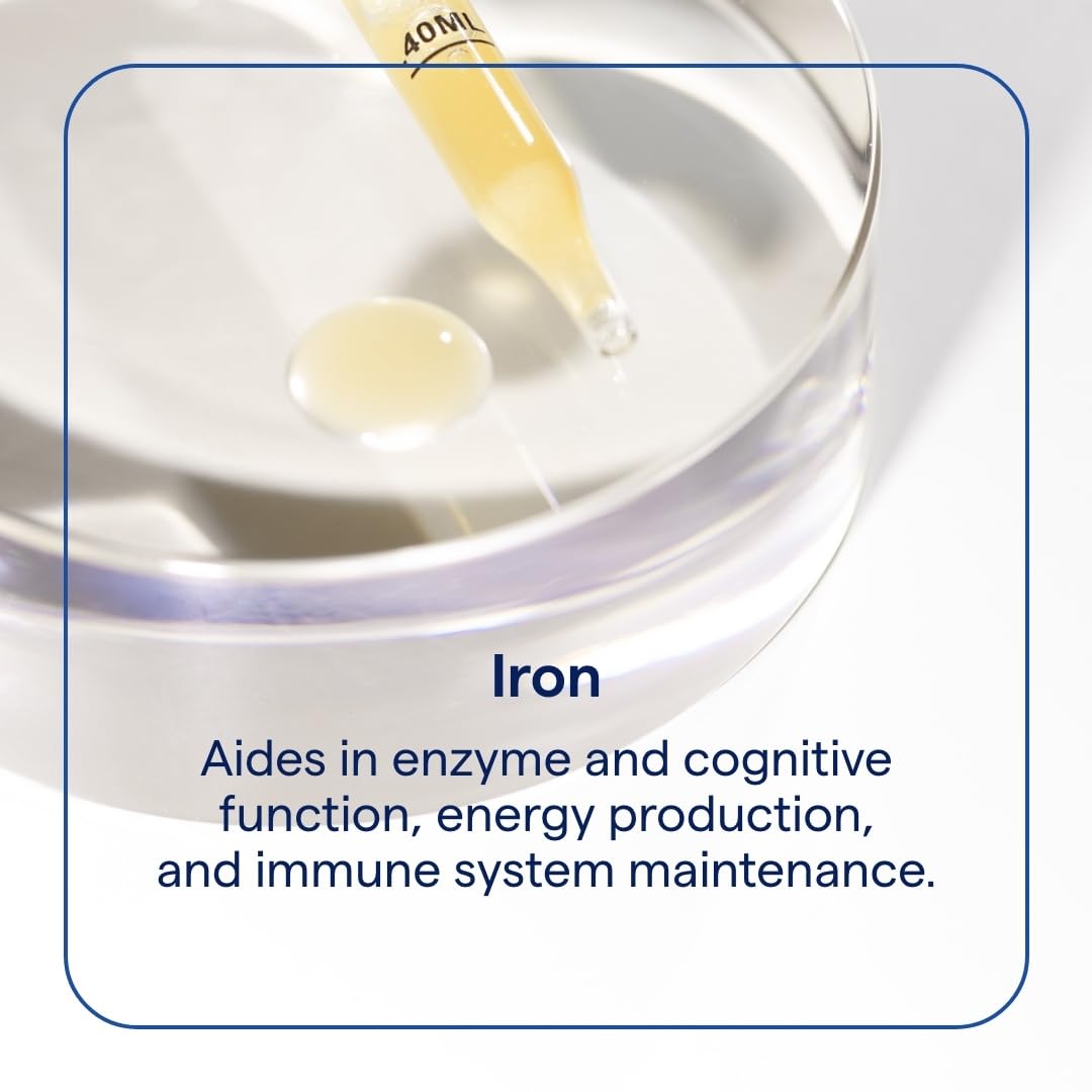 Trace Minerals Ionic Iron 22 mg - Dietary Supplement to Support Immune System Health & Energy - Liquid Ionic Trace Mineral Supplement with Ferrous Sulfate - 1.9 fl oz (About 46 Servings)