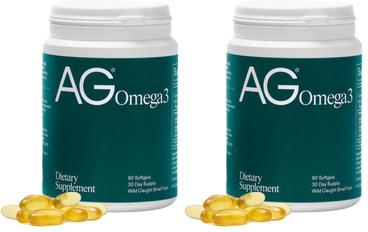 AG1 Omega 3 Fish Oil 2000mg EPA & DHA Supplement from Wild-Caught Fish (Pack of 2)