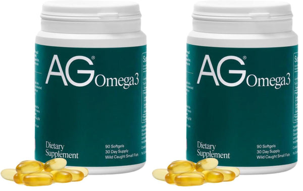 AG1 Omega 3 Fish Oil 2000mg EPA & DHA Supplement from Wild-Caught Fish (Pack of 2)
