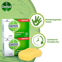 Thumbnail for Dettol Anti Bacterial Original Soap 100g Twin Pack Dermatologically Tested