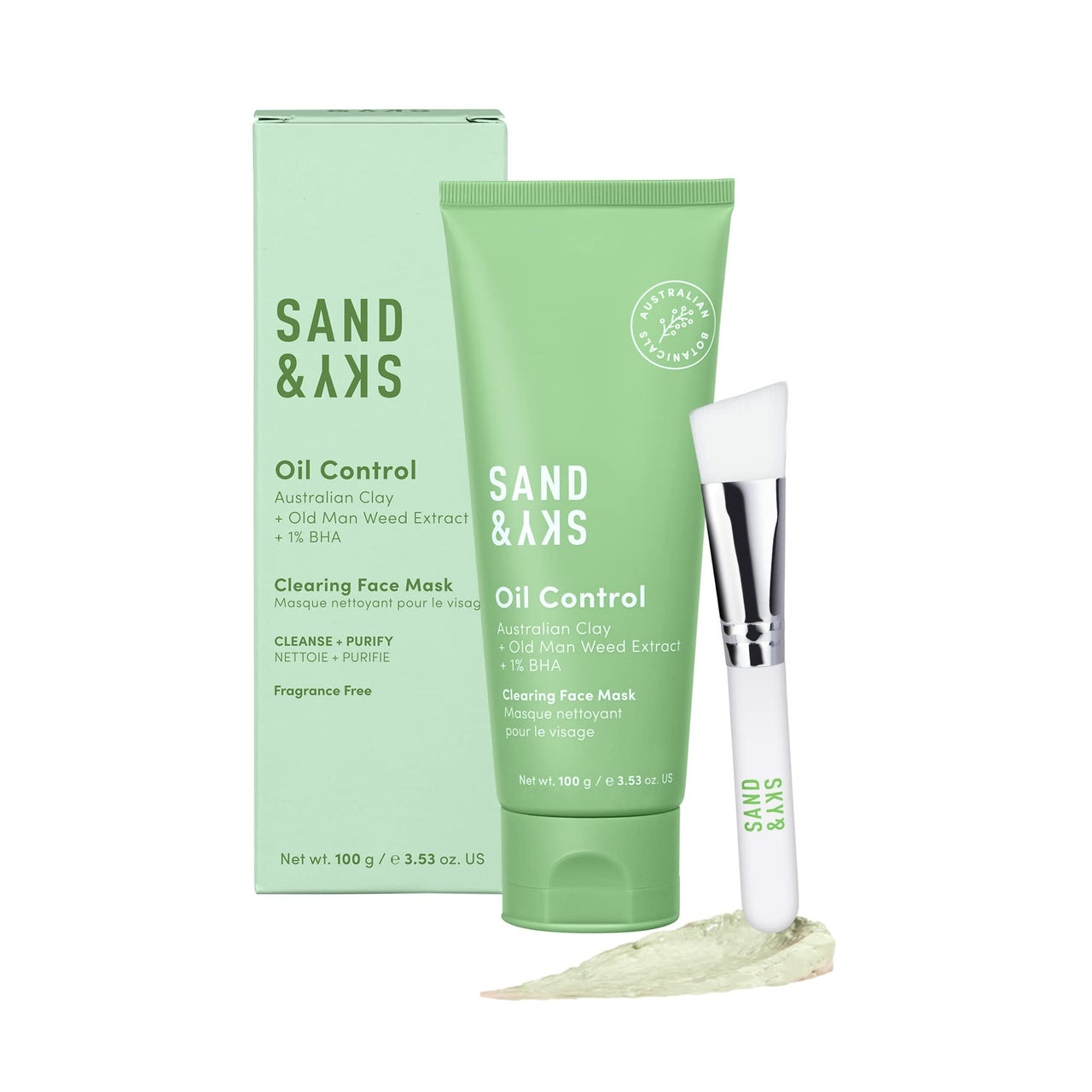 Sand & Sky Oil Control Blemish Clearing Clay Face Mask with Salicylic Acid & Niacinamide - Blemish Fighting Mask, Minimizes Redness, Tightens Pores
