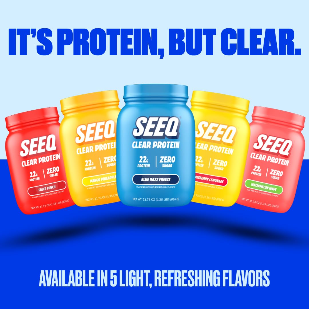 Protien Blue Razz Buy SEEQ Clear Protein Powder - Blue Razz Freeze - 22 Servings - 22g ...