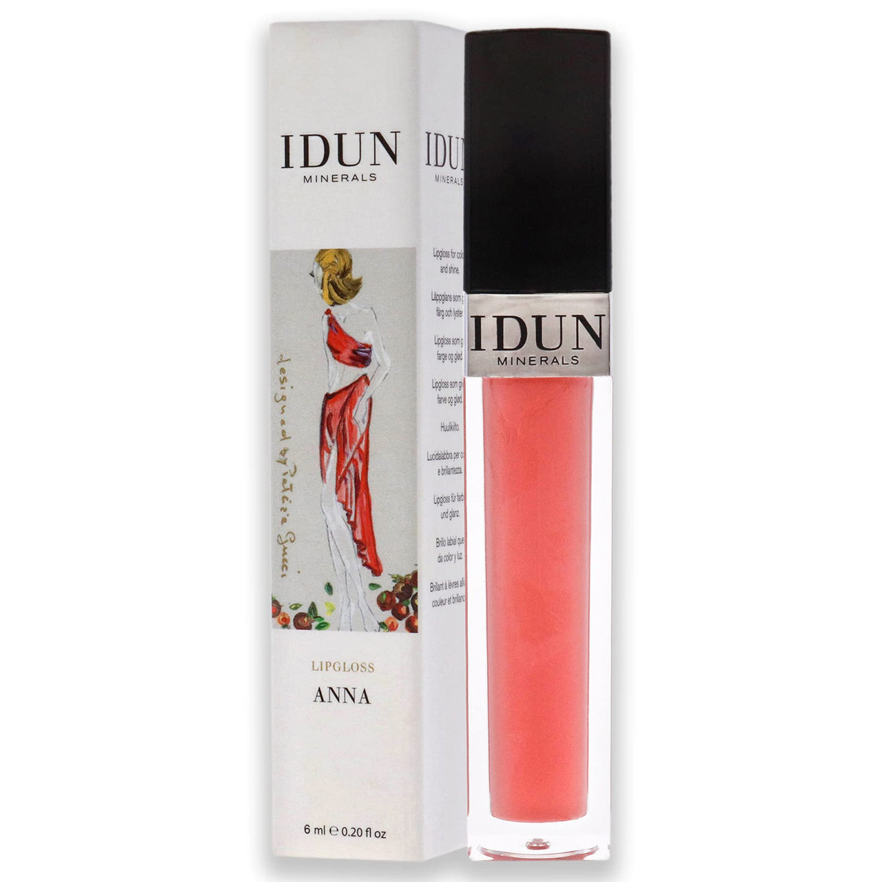 IDUN Minerals Lip Gloss - Soft, Creamy Formula for Velvet Soft, Shiny Pout - Intense Vitamin E Hydration for Dry, Chapped Lips - Non-Sticky, Long Lasting Pigment - 013 Anna - 0.27 oz