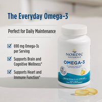Thumbnail for Nordic Naturals Omega-3, Lemon Flavor - 90 Soft Gels - 690 mg Omega-3 - Fish Oil - EPA & DHA - Immune Support, Brain & Heart Health, Optimal Wellness - Non-GMO - 45 Servings