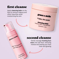 Thumbnail for grace & stella Award Winning Travel Face Wash (60ml) Hydrating & Gentle Foaming Facial Cleanser with Hyaluronic Acid, Rose Water, Aloe Vera - Moisturizing Cleansing Foam for Normal to Very Dry Skin