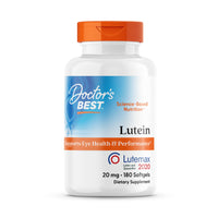 Thumbnail for Doctor's Best Lutein, 20 mg, Supports Eye Health & Performance, Non-GMO, Gluten Free 180 Softgels