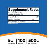 Thumbnail for Nutricost Pure L-Leucine Powder 500 Grams