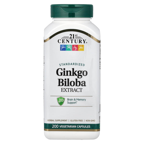 21st Century Ginkgo Biloba Extract Veg-Capsules, 200-Count (21687)