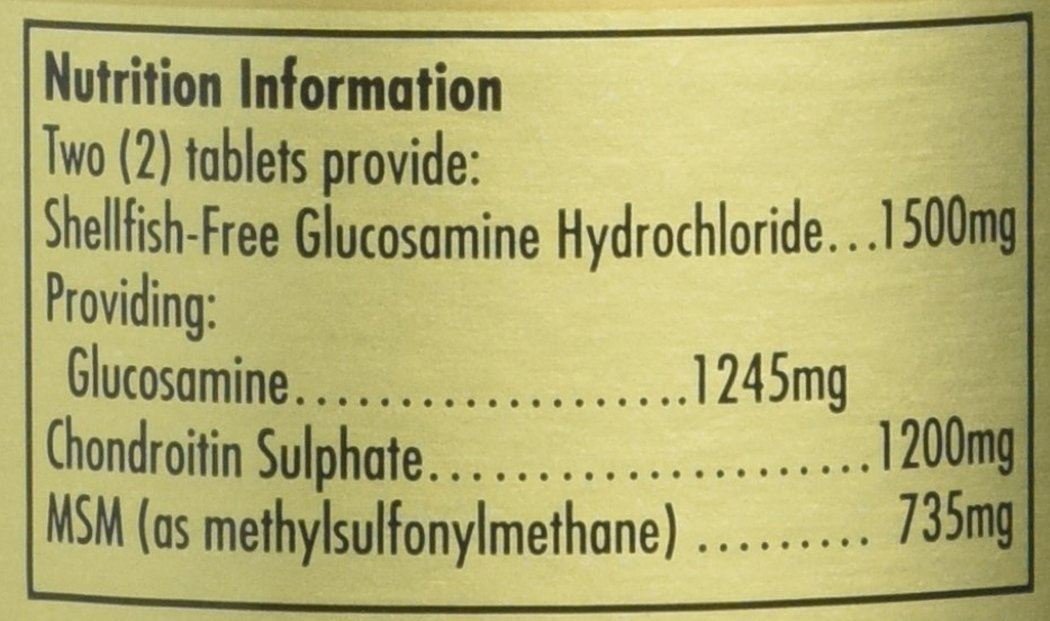 Solgar Triple Strength Glucosamine Chondroitin MSM, 60 Tablets - Promotes Healthy Joints, Supports Comfortable Movement - Shellfish Free - Gluten Free, Dairy Free - 30 Servings