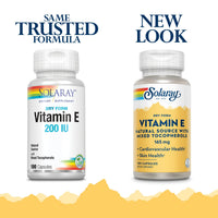 Thumbnail for SOLARAY Vitamin E, Dry 200 IU w/Mixed Tocopherols | Healthy Cardiac Function & Skin Health Support | 100ct