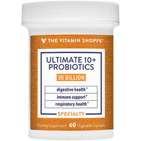 Thumbnail for The Vitamin Shoppe Ultimate 10+ Probiotics 30 Billion CFU - 10 Probiotic Strains for Digestive Health, Immune & Gut Support (60 Vegetable Capsules)