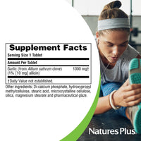 Thumbnail for NaturesPlus Ultra Garlite 1000 mg - 90 Tablets - Reduced-Odor Garlic - Nutritional Support for Free-Radical Defense & Immune Health - Sustained Release - 90 Servings