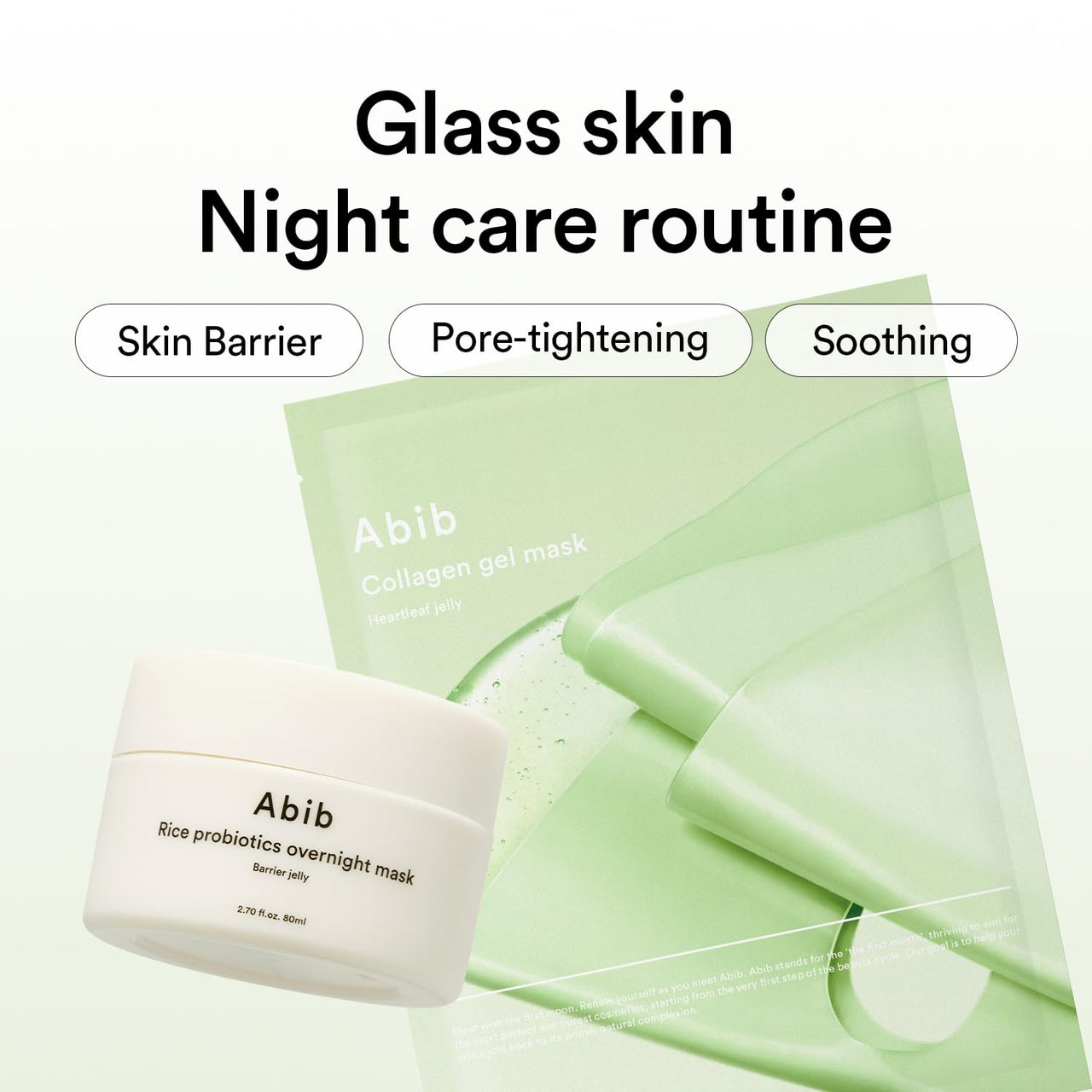Abib Collagen Gel Mask Heartleaf Jelly 4 Sheets (Soothing) I Korean Vegan Collagen, Cooling Calming Hyaluronic Acid Hydrogel Face Mask Skin Care