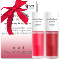 Thumbnail for NOONI Vegan Appleseed Lip Oil Set - Applecherry & Appleplum | Long-Lasting, Moisturizing, Plumping, Revitalizing for Dry Lips, Waterproof, No Peel Off, Korean Tint, 0.12 FL Oz x 2ea