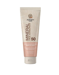 Thumbnail for Australian Gold SPF 50 Tinted Mineral Face Sunscreen, Fair to Light, 2.5 fl oz, Broad Spectrum, Non-Greasy BB Cream with Blue Light & Sun Protection, 4% Zinc Oxide & Titanium Dioxide, Hypoallergenic