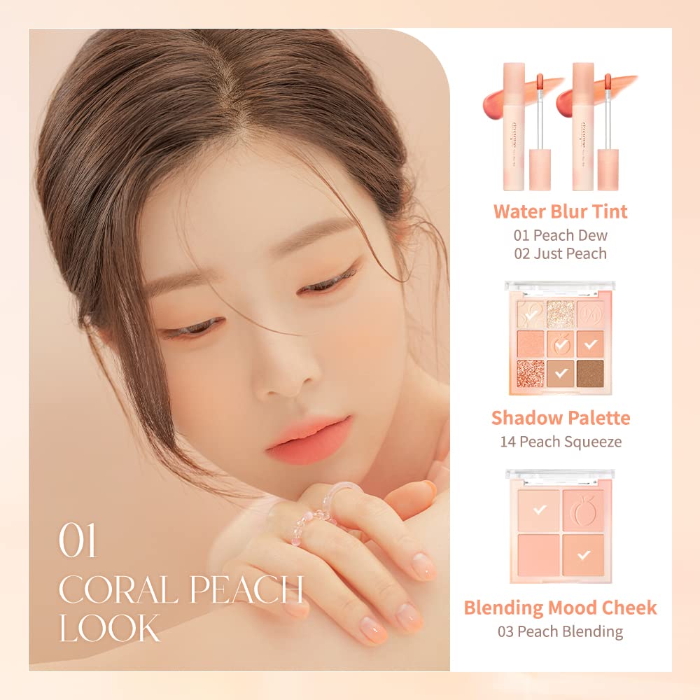 dasique Water Blur Tint #01 Peach Dew I Vegan, Cruelty-free I Non-sticky, Non-greasy, Watery Formula Transforming Into a Silky Finish
