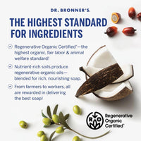 Thumbnail for Dr. Bronner's Pure-Castile Magic Liquid Soap - Made with Regenerative Organic Certified Oils- 18-in-1 Uses for Face, Body, Hand, Hair, Laundry & More- Vegan, Non-GMO- Body Wash- Peppermint,32oz