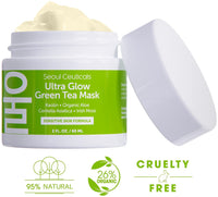 Thumbnail for SeoulCeuticals Korean Skin Care Face Mask for Sensitive Skin - Korean Skincare Green Tea Wash Off Masks - K Beauty Face Masks - Aloe Vera Mask + Centella Asiatica Hydrating Facial Spa Mask 2oz