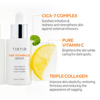 Thumbnail for TIRTIR Pure Vitamin C 24% Face Serum – Dark Spot Remover for Sensitive Skin with Collagen Anti Aging Even out Skin Tone Non irritation tested, Wrkinkles, Korean Mild Vita C Facial Serum 1.01 Fl Oz
