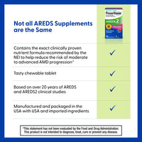 Thumbnail for PreserVision AREDS 2 Eye Vitamins, #1 Eye Doctor Recommended Brand, Chewable Lutein and Zeaxanthin Supplement with Vitamin C, Vitamin E,Zinc, and Copper, Mixed Berry, 60 Tablets
