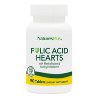 Thumbnail for NaturesPlus Folic Acid Hearts - 90 Tablets - Supports Immune & Prenatal Health with Methylfolate & Methylcobalamin - Gluten Free, Vegetarian, Allergen Free - 90 Servings