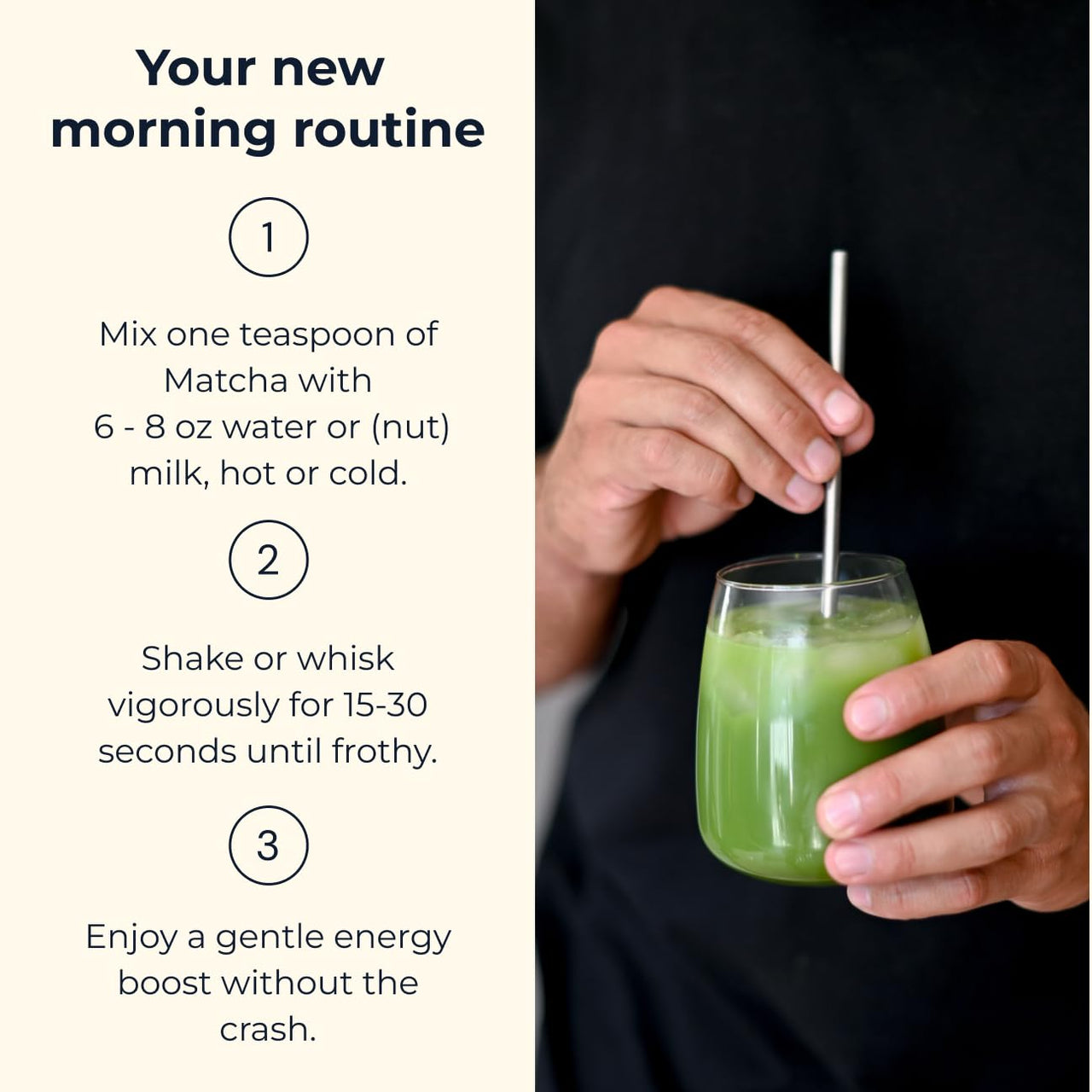 Blueprint Bryan Johnson Matcha Ceremonial Grade Green Tea Powder – 30mg L-Theanine - 3rd Party Tested - Antioxidant- Cognitive Support (30 Servings)