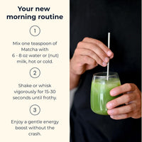 Thumbnail for Blueprint Bryan Johnson Matcha Ceremonial Grade Green Tea Powder – 30mg L-Theanine - 3rd Party Tested - Antioxidant- Cognitive Support (30 Servings)